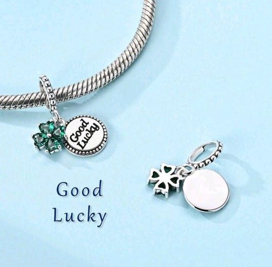 925 Sterling Silver Good Lucky Charm – Elegant & Timeless Jewelry for Bracelets & Necklaces