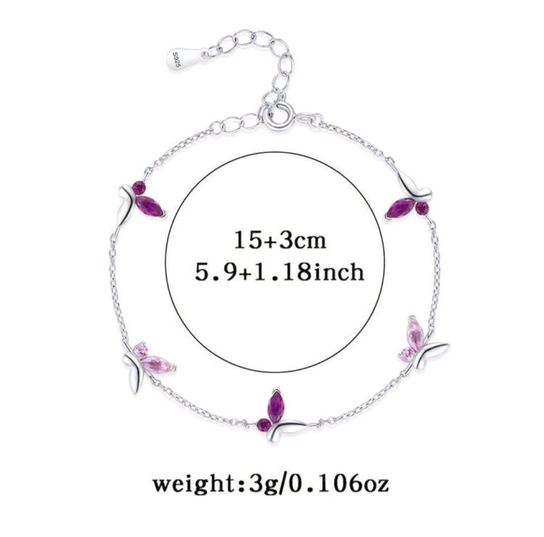 Armband für Damen aus 925er Sterlingsilber mit Schmetterling – Luxuriös und elegant