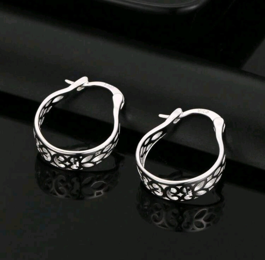 925er Silber Creolen Rund für Frauen Hochwertiger Schmuck