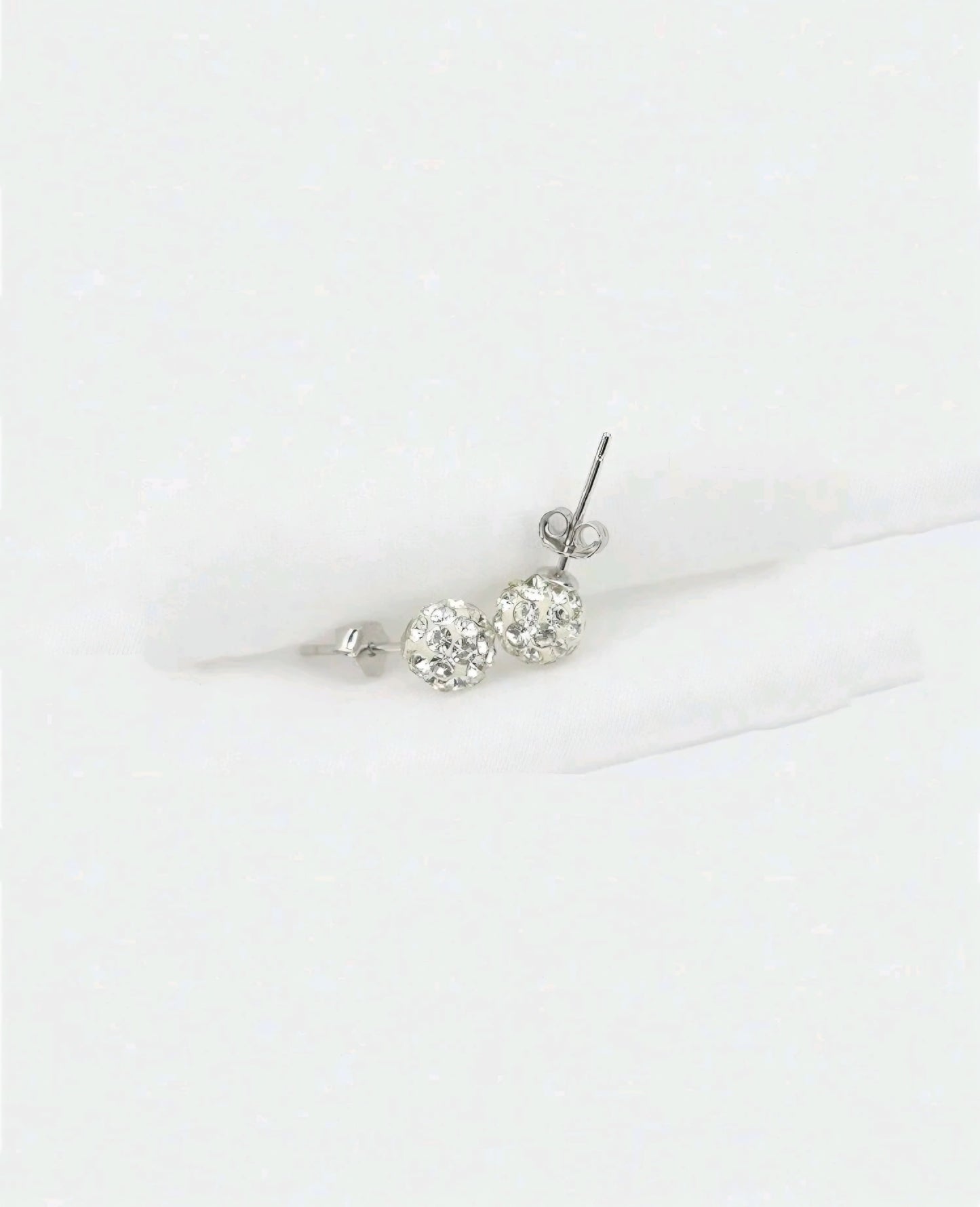 S925 Super Glänzende Zirkonia-Kugelohrringe