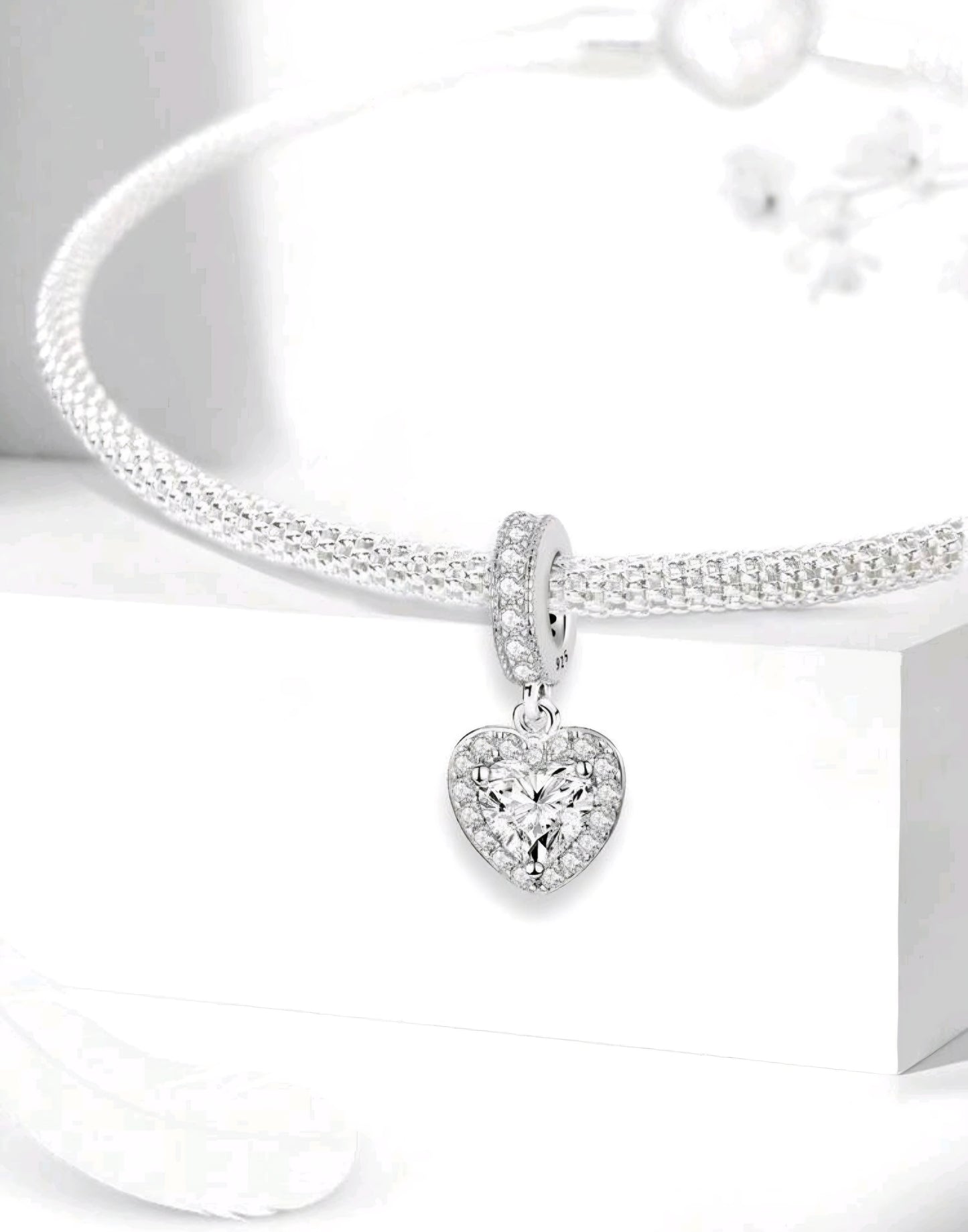925 Sterling Silver Heart Charm – Elegant & Timeless Jewelry for Bracelets & Necklaces