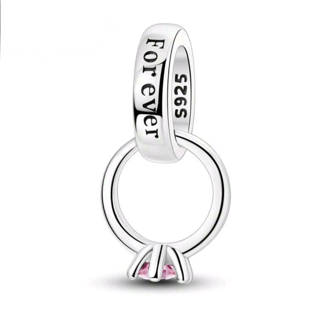 925 Sterling Silber Forever Ring Charm – Eleganter & Zeitloser Schmuck für Armbänder & Halsketten