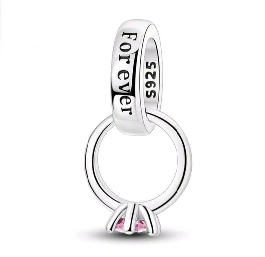 925 Sterling Silver Forever Ring Charm – Elegant & Timeless Jewelry for Bracelets & Necklaces