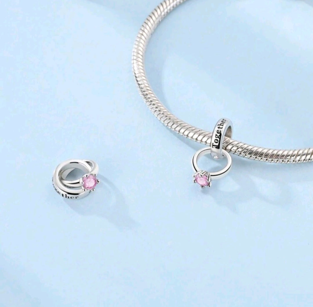 925 Sterling Silber Forever Ring Charm – Eleganter & Zeitloser Schmuck für Armbänder & Halsketten