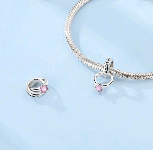 925 Sterling Silver Forever Ring Charm – Elegant & Timeless Jewelry for Bracelets & Necklaces