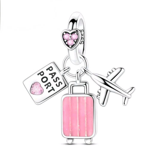 925 Sterling Silver Travel Charm – Elegant & Timeless Jewelry for Bracelets & Necklaces