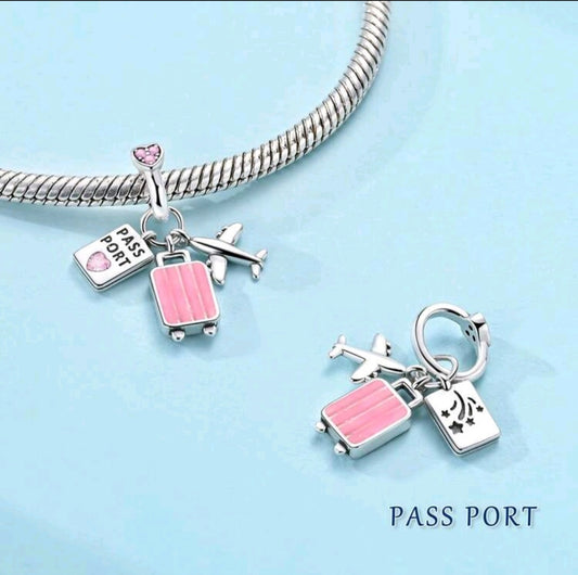 925 Sterling Silver Travel Charm – Elegant & Timeless Jewelry for Bracelets & Necklaces