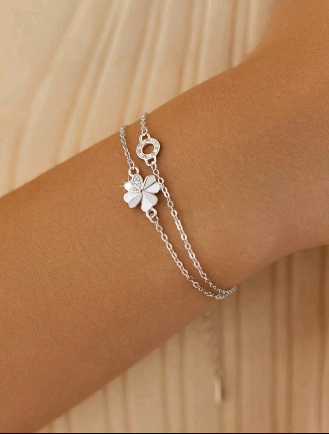 925 Sterling Silber Blumenarmband für Damen – Luxuriöser Eleganter Stil