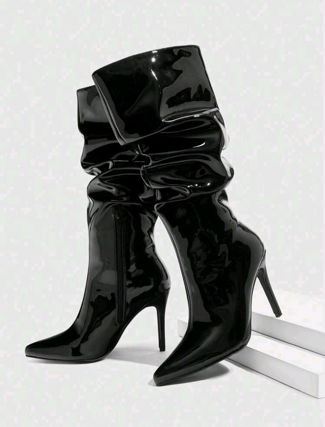 Elegant Knee-High High Heel Boots for Women – Pointed Toe Minimalist Boots