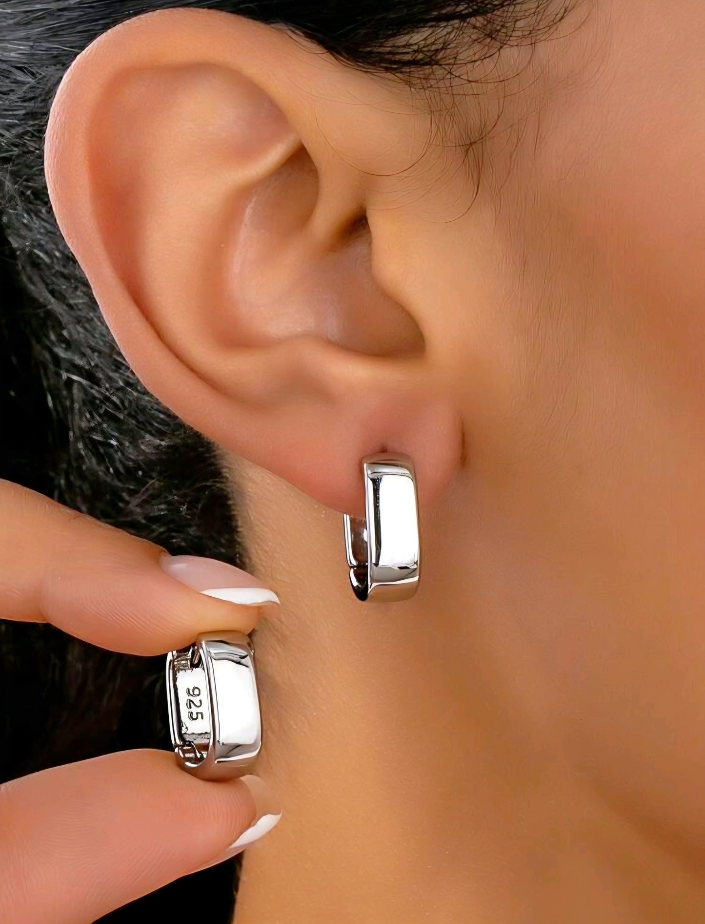 925 Sterling Silver Earrings For Women Elegant Gold And Silver